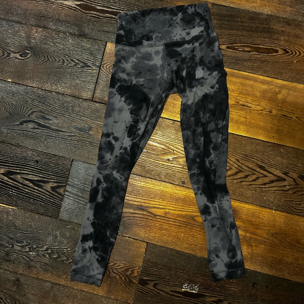 lululemon athletica Black Tie-Dye Leggings